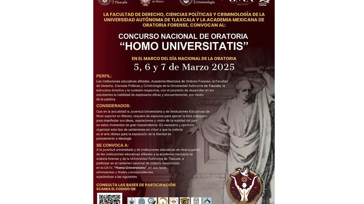 23 Convoca la UATx al concurso nacional de oratoria “Homo Universitatis” completa